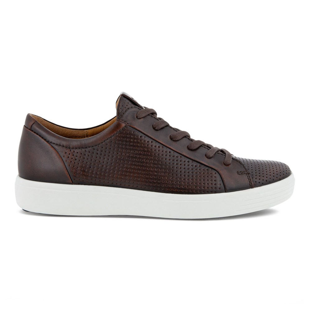 Tenis Hombre - ECCO Soft 7 Laced - Marrom - EOU780432